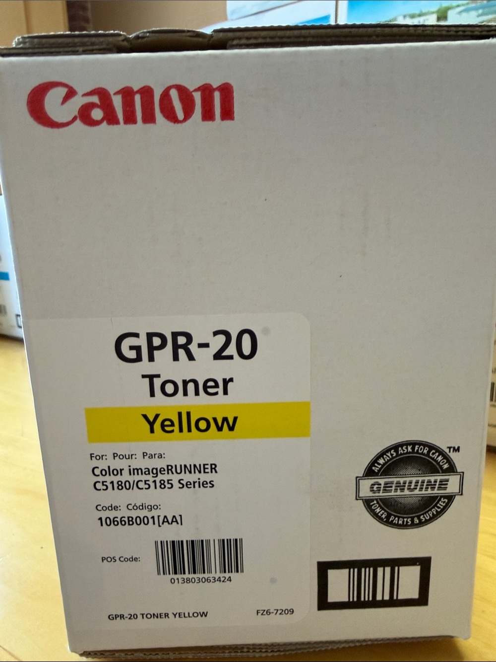 Canon GPR-20 Yellow Toner Box